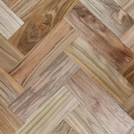 Solid Teak Parquet - Unfinished 136